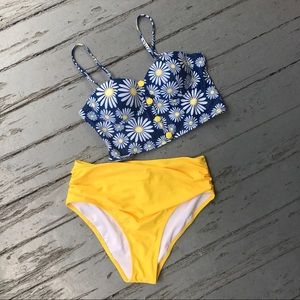 Flower Play Daisy High-Waisted Bikini Set